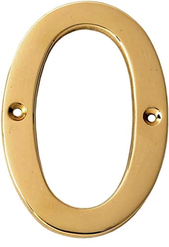 eSplanade 4" Brass House Hotel Door Number Plaque Numeric Numerical Digit 0-9