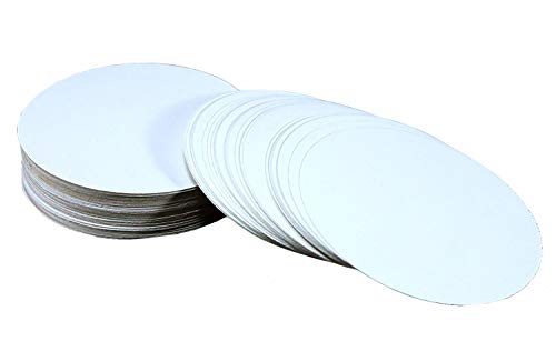 eSplanade Disposable Paper Coasters - Use and Throw Reversible Round Paper Coasters - Set of 100 - White