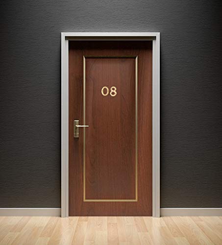 eSplanade 4" Brass House Hotel Door Number Plaque Numeric Numerical Digit 0-9