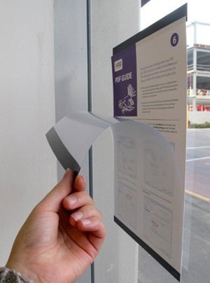 MFM TOYS Ultimate Easy Magnetic Wall Display : Pack of 4 (A5 Portrait) : 4 Colours Self Cling Magnetic A4 Sheet Holder for Wall/Glass Partition/Window