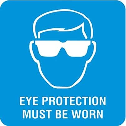 eSplanade Eyes Protection Sign Decal Sticker - Easy to Mount Weather Resistant Long Lasting Ink Size (5" x 5")