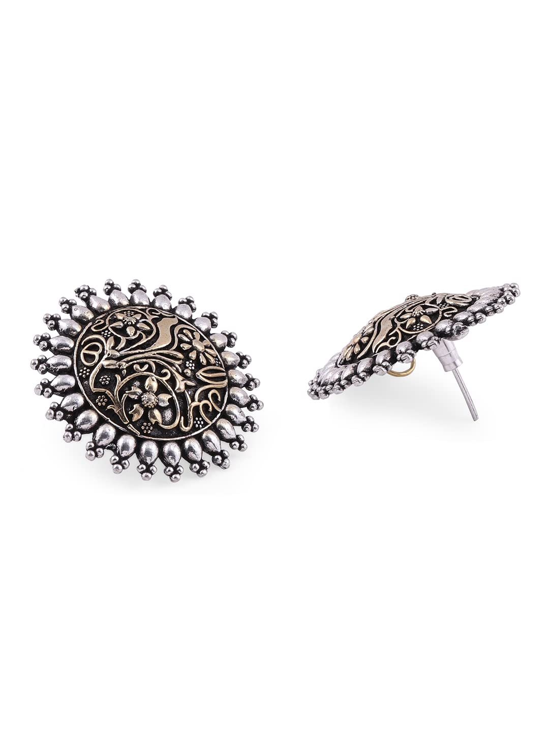 Binnis wardrobe contemporary stone Kundan beautiful round shaped drop earring