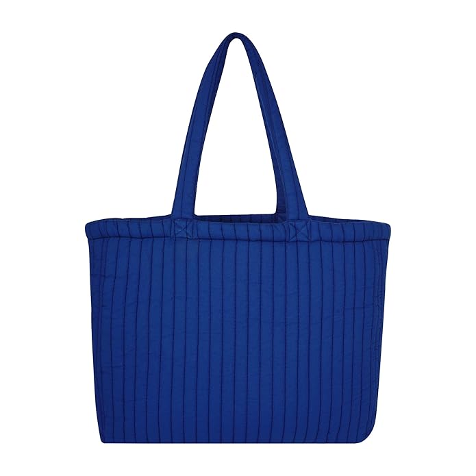 SKAPADORO Quilted Cotton Tote Bag with Zip, Inner Zipper Pocket, Multipurpose Embroidered Hand Bag for Women/Girls For Shopping Travel College Gym Work, Everyday Shoulder Bag - Evil Eye; Floral