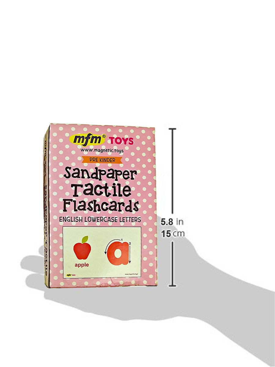 MFM TOYS Sandpaper Tactile English Uppercase/ Lowercase Letters Flashcards