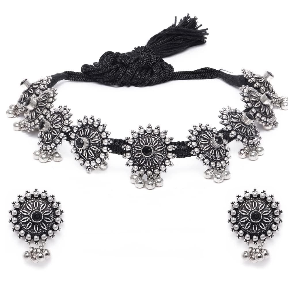 Binnis wardrobe beaded five lines Beautiful handcrafted menakari lotus necklace set