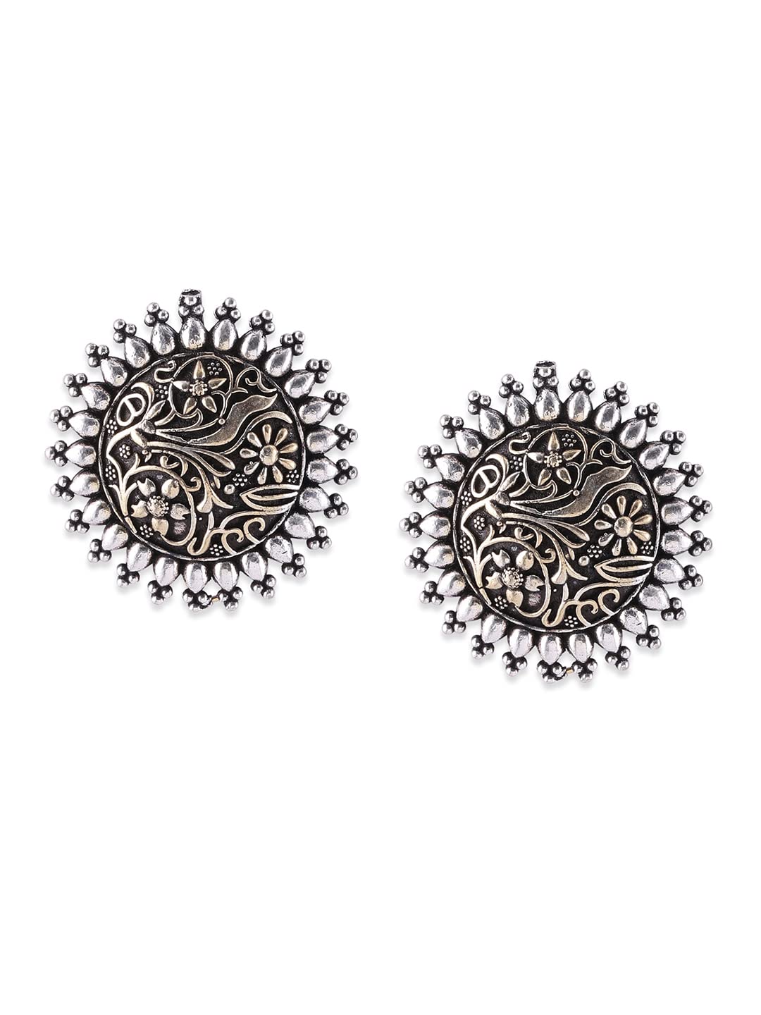 Binnis wardrobe contemporary stone Kundan beautiful round shaped drop earring