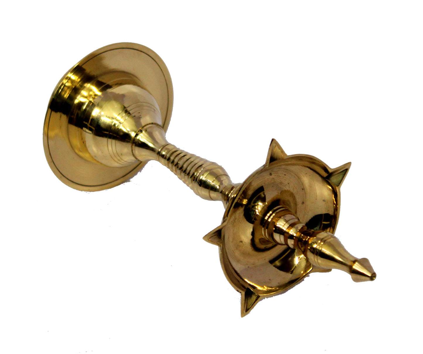 eSplanade Kerala Diya for Pooja - Diwali Diya for Pooja - Kutthu Vilakku Samai Diya for Puja Diwali Decorations, Temple Decoration - Brass (9)