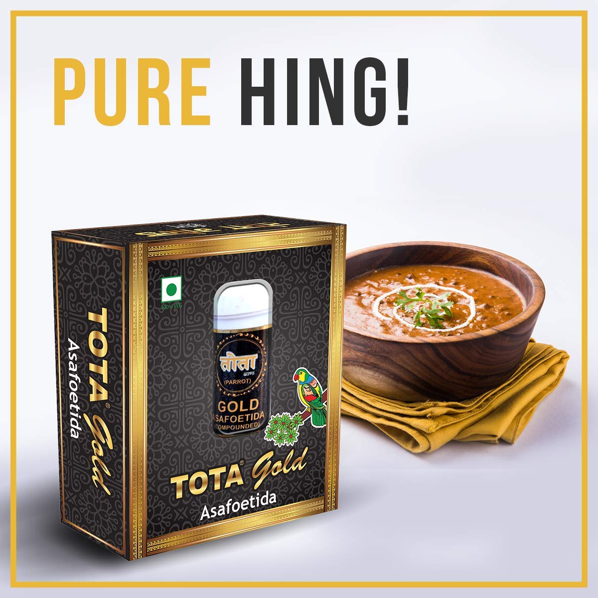 Tota Gold 100% Pure Hing Crystals - 14gm | Gluten Free Inguva Powder - Tazaki Asfotedia Whole - Combo Pack of 2 Heeng Pure