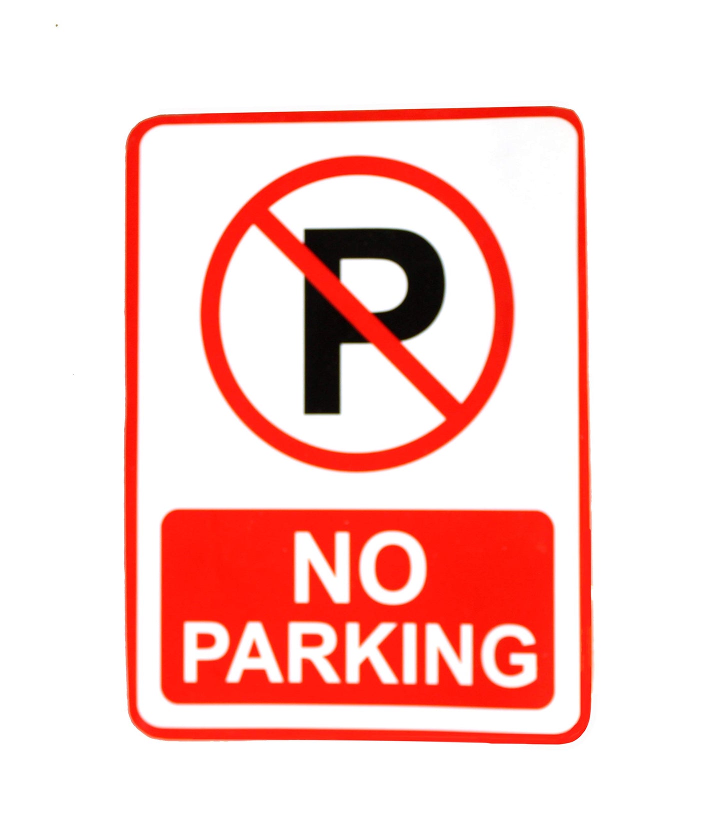 eSplanade No Parking Sign Sticker Decal - Easy to Mount Weather Resistant Long Lasting Ink (Size -7.5" x 5.5")