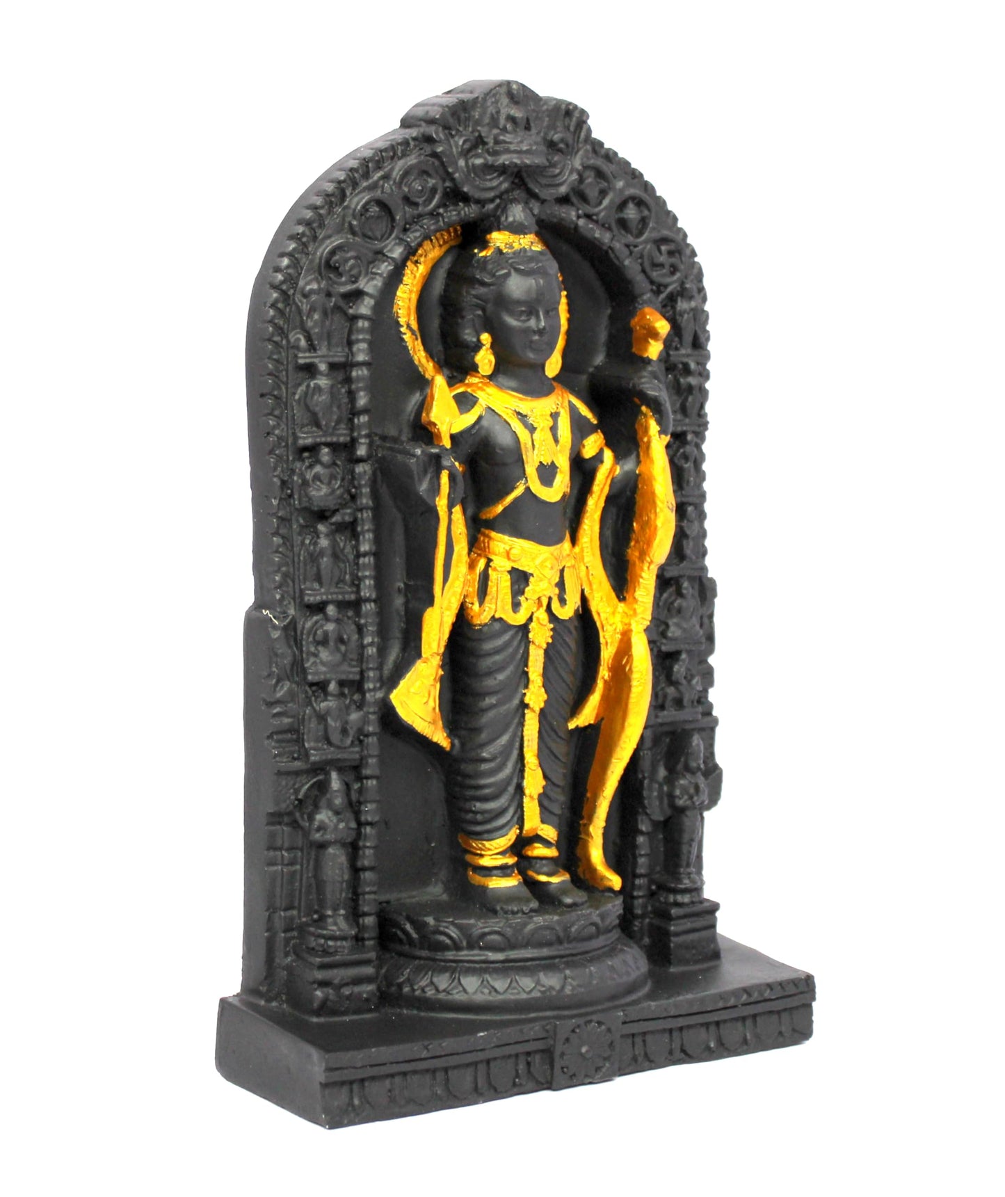 ESPLANADE Resin Ram Lalla Shri Ram Murti Idol Ayodhya Temple Statue Sculpture Decorative Idols (8.5 Inch Height) (Black)