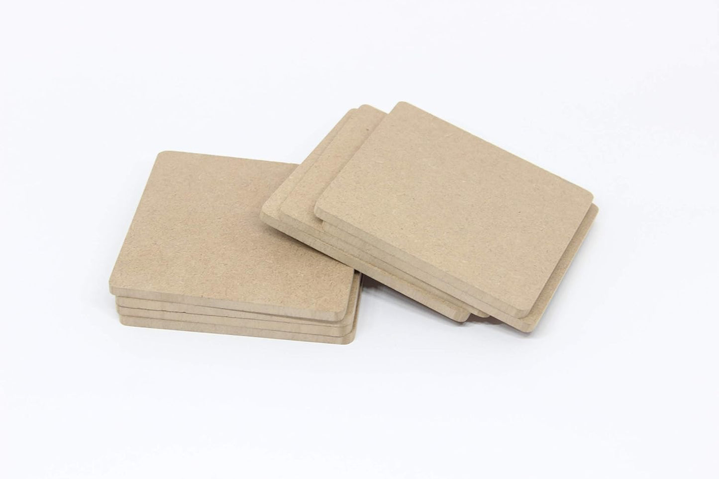 IVEI MDF DIY Coasters Wood Sheet Craft -MDF Plain Wooden Coasters Square Shaped Blank Cutouts for Painting Wooden Sheet Craft, Decoupage, Resin Art Work & Decoration - Set of 12 (4in X 4in)