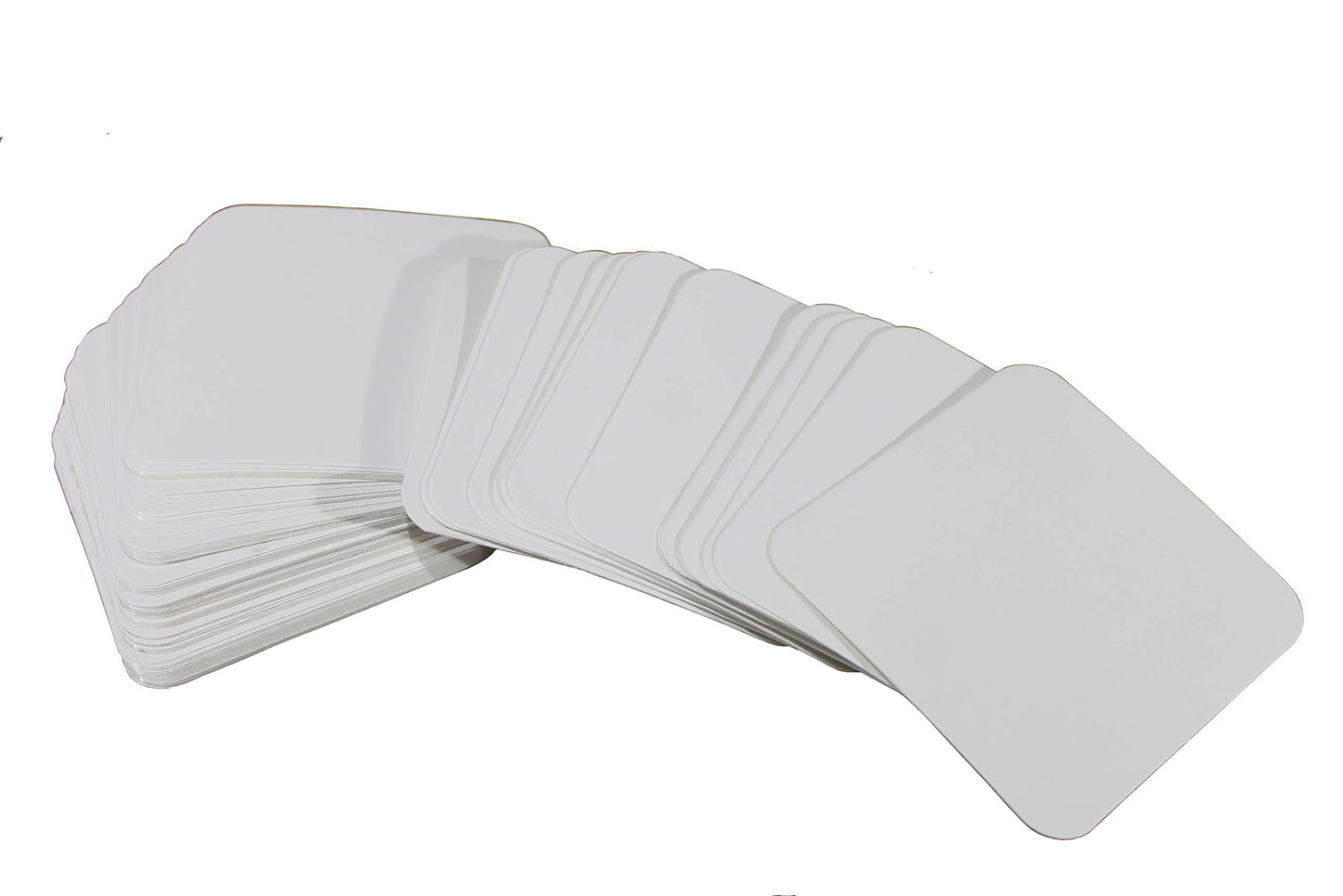 eSplanade Disposable Paper Coasters - Use and Throw Reversible Round Paper Coasters - Set of 100 - White