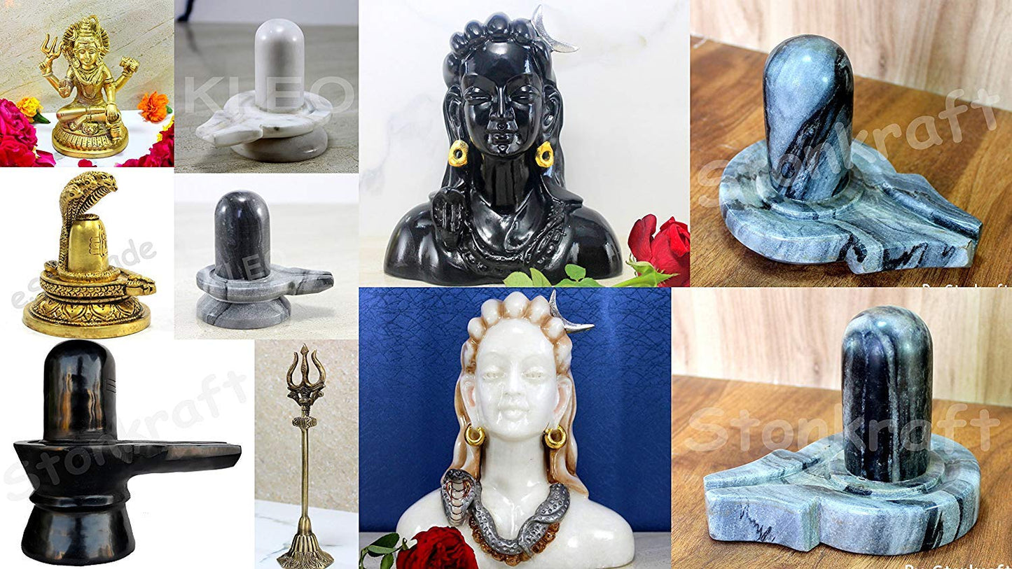 eSplanade Brass Shivling with Sheshnag | Shiva Lingam Shiv Ling Idol Murti Natraj for Home Decor or Daily Pooja/puja(Lingam)