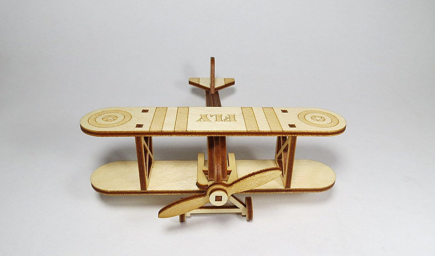 StonKraft 3D DIY MDF Puzzle - Glider, Aeroplane, Helicopter Retro Plane Model | Wooden Puzzle, DIY, Build your own, Construction Toy, Modeling Kit