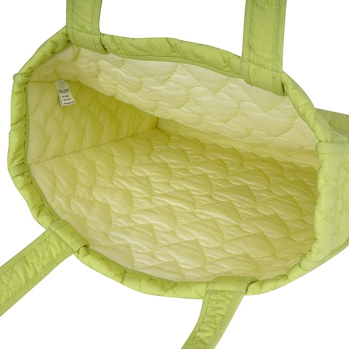 SKAPADORO Quilted Cotton Tote Bag, Multipurpose Hand Bag for Women, Girls For Shopping Travel College, Office, Everyday Use Shoulder Bag, Washable & Eco-friendly - Blue & Green Design