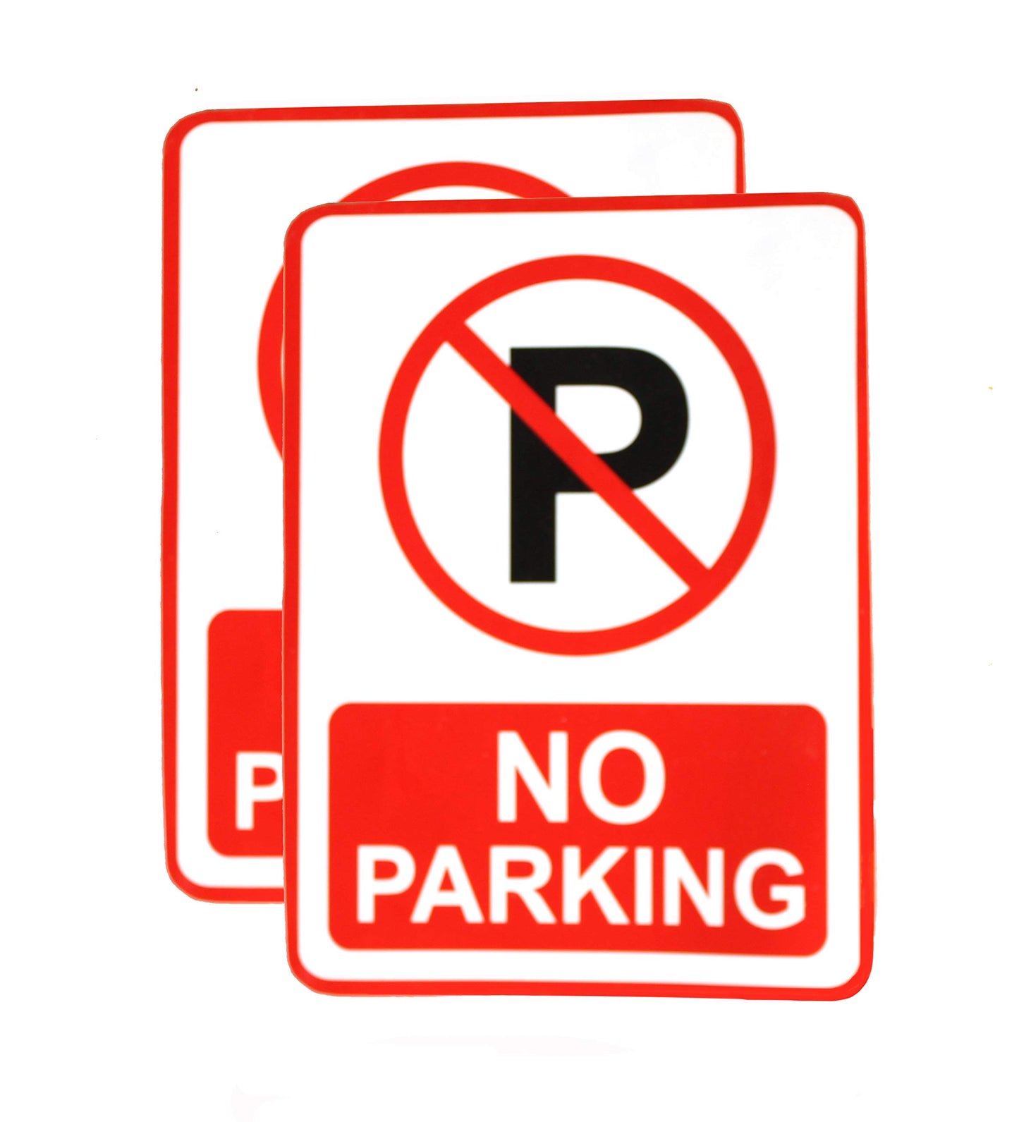 eSplanade No Parking Sign Sticker Decal - Easy to Mount Weather Resistant Long Lasting Ink (Size -7.5" x 5.5")