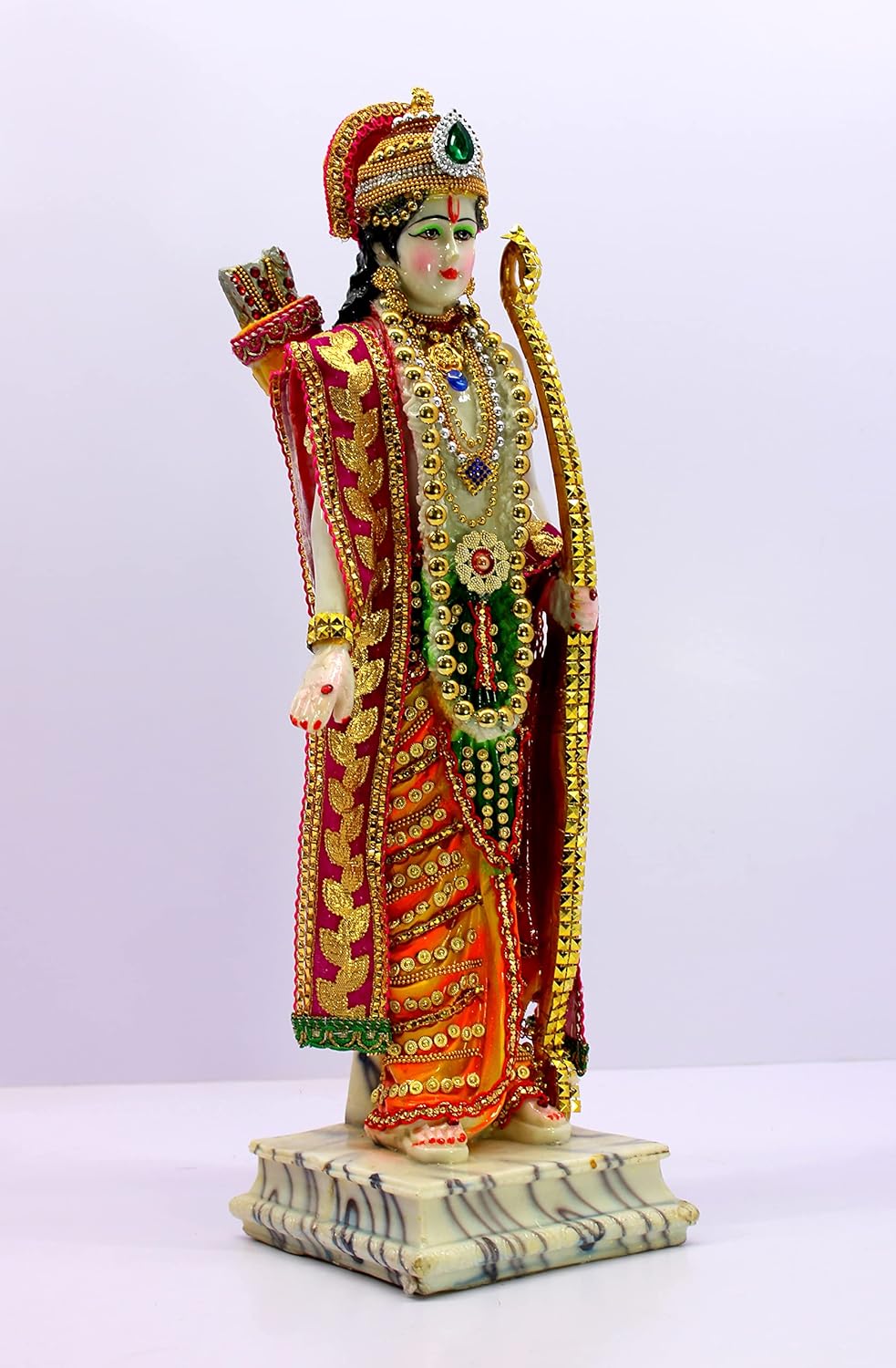eSplanade Ram Darbar with Ram, Laxman, Sita and Hanuman Murti Idol Statue Sculpture | Decorative Idols - Home Decor | Resin - Multicolour - 18" Inches (Big Size)