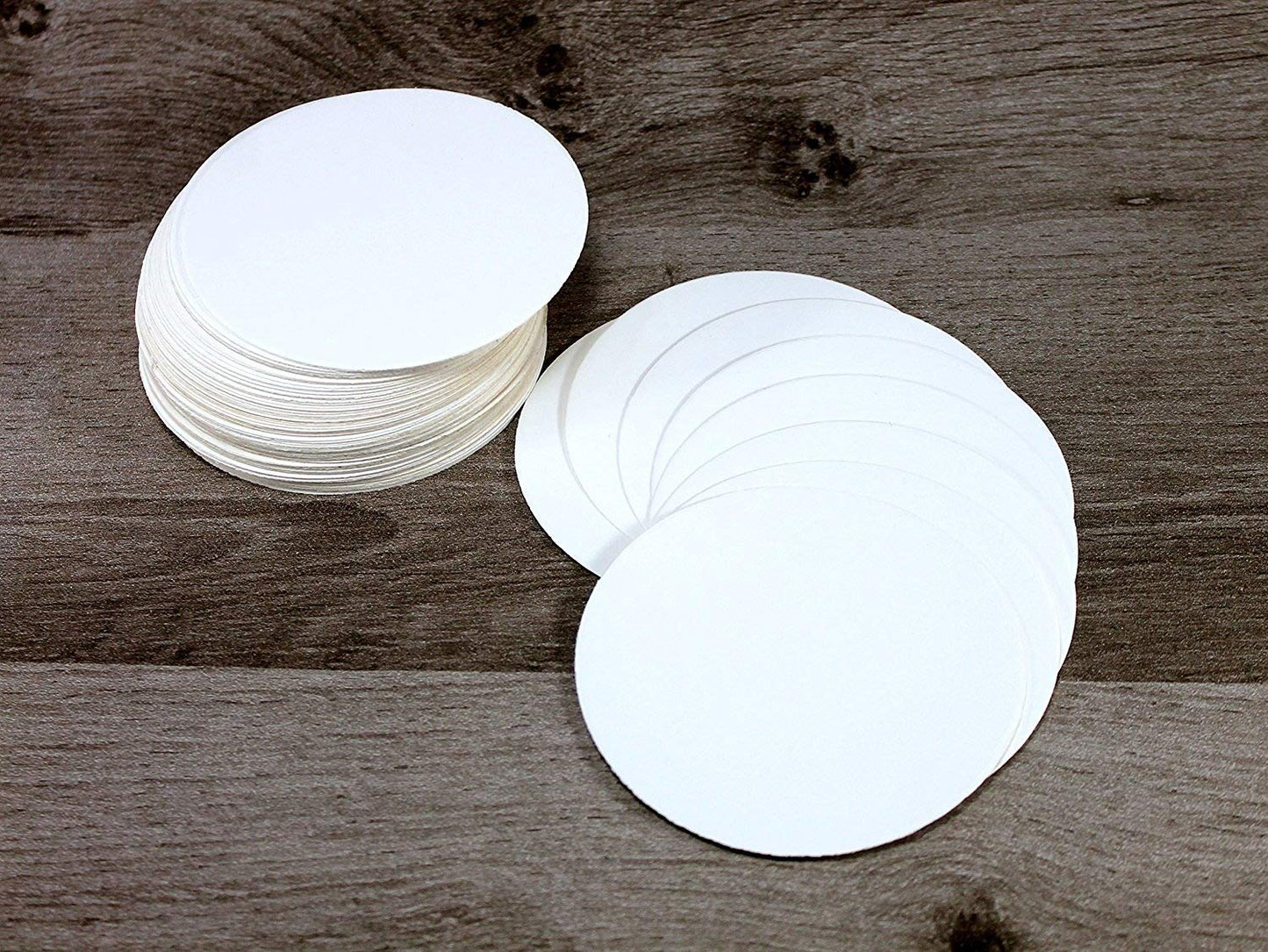 eSplanade Disposable Paper Coasters - Use and Throw Reversible Round Paper Coasters - Set of 100 - White