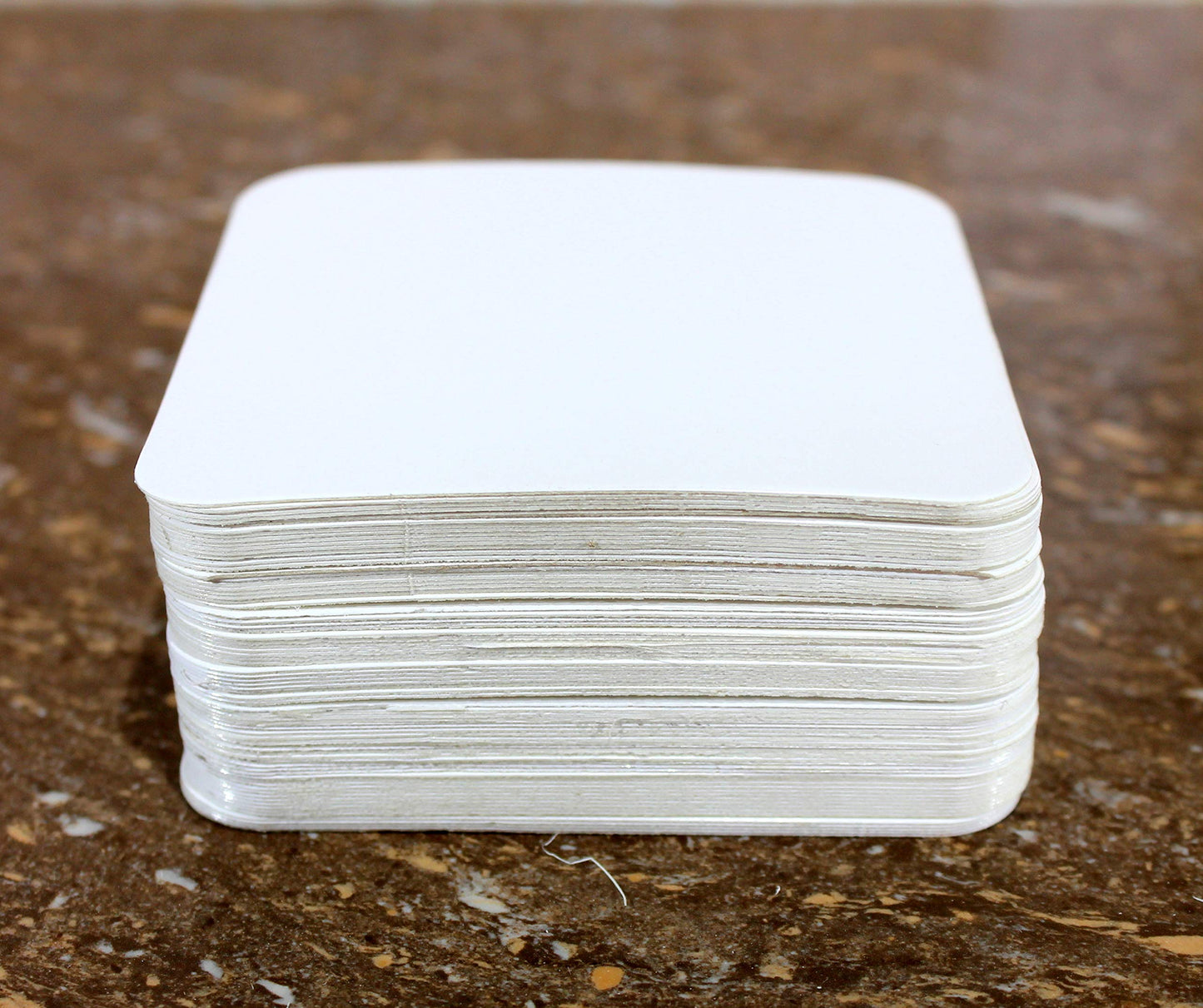 eSplanade Disposable Paper Coasters - Use and Throw Reversible Round Paper Coasters - Set of 100 - White