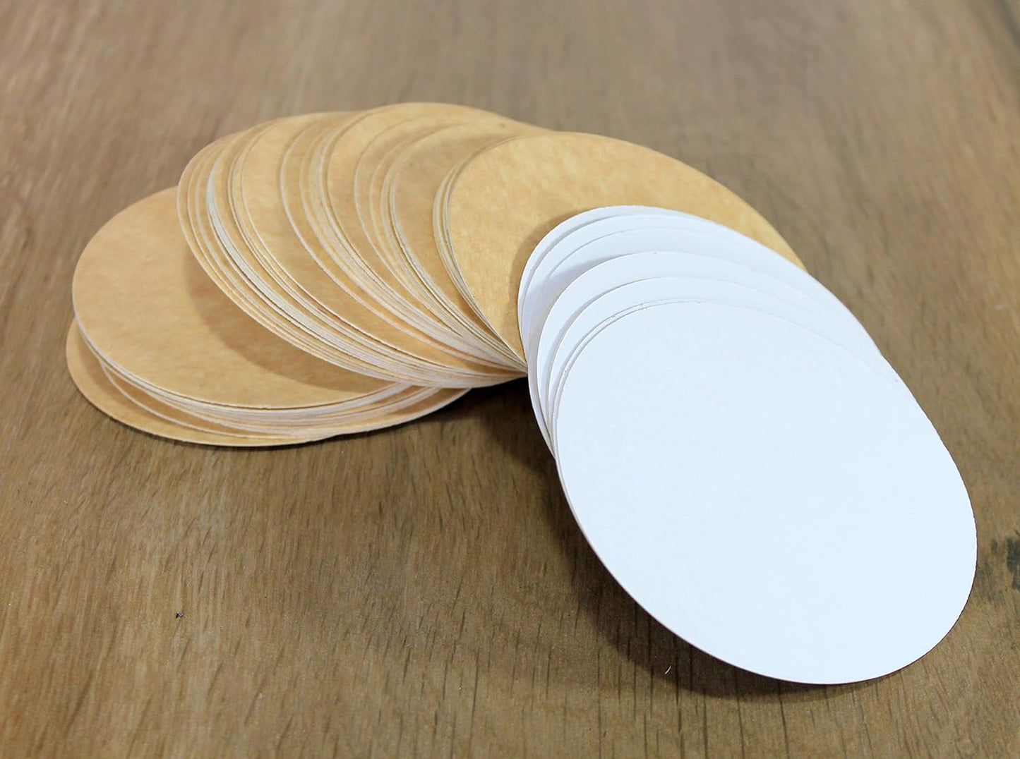eSplanade Disposable Coaster - Made of Paper (Set of 100) - Use and Throw Reversible Coasters - Perfect for Bar, Hotel, Restaurant purpose & Parties (Brown Round)