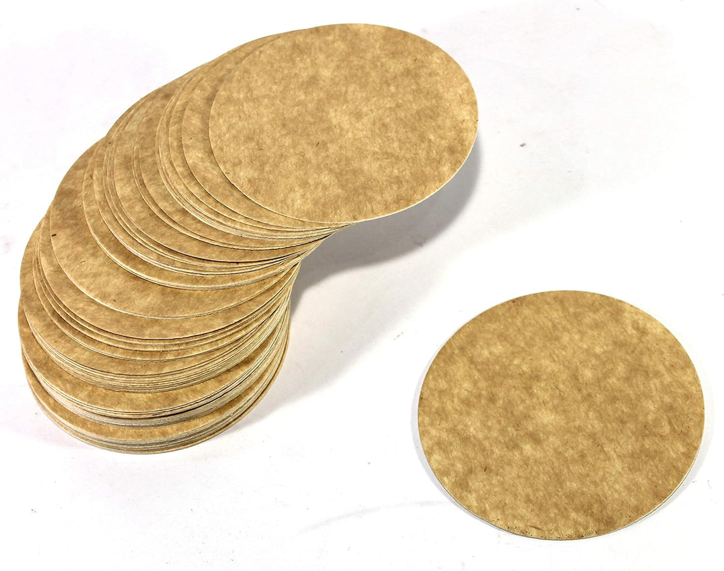eSplanade Disposable Coaster - Made of Paper (Set of 100) - Use and Throw Reversible Coasters - Perfect for Bar, Hotel, Restaurant purpose & Parties (Brown Round)