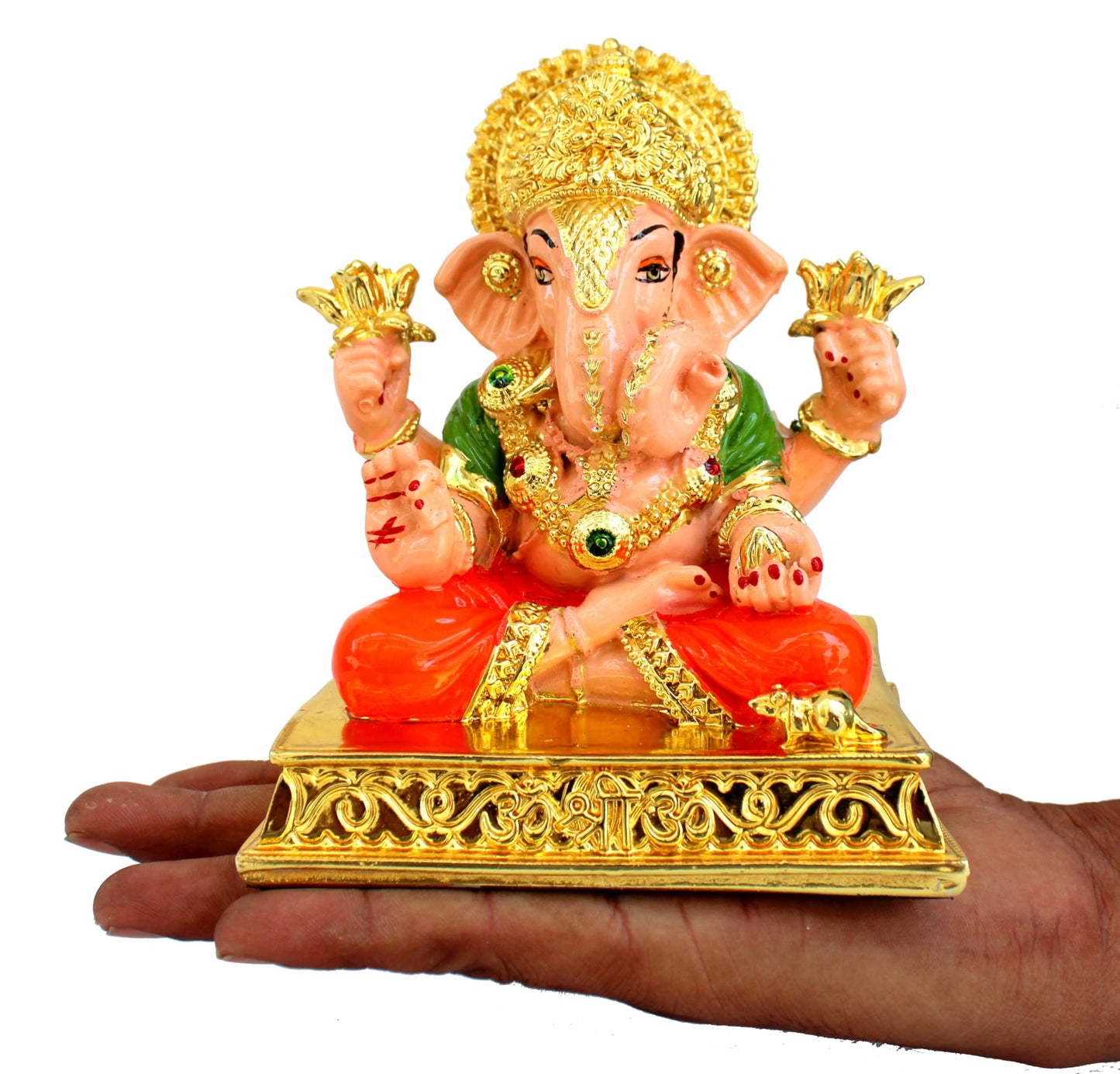 ESPLANADE Resin Ganesh Ganesha Idol Murti (Lotus)