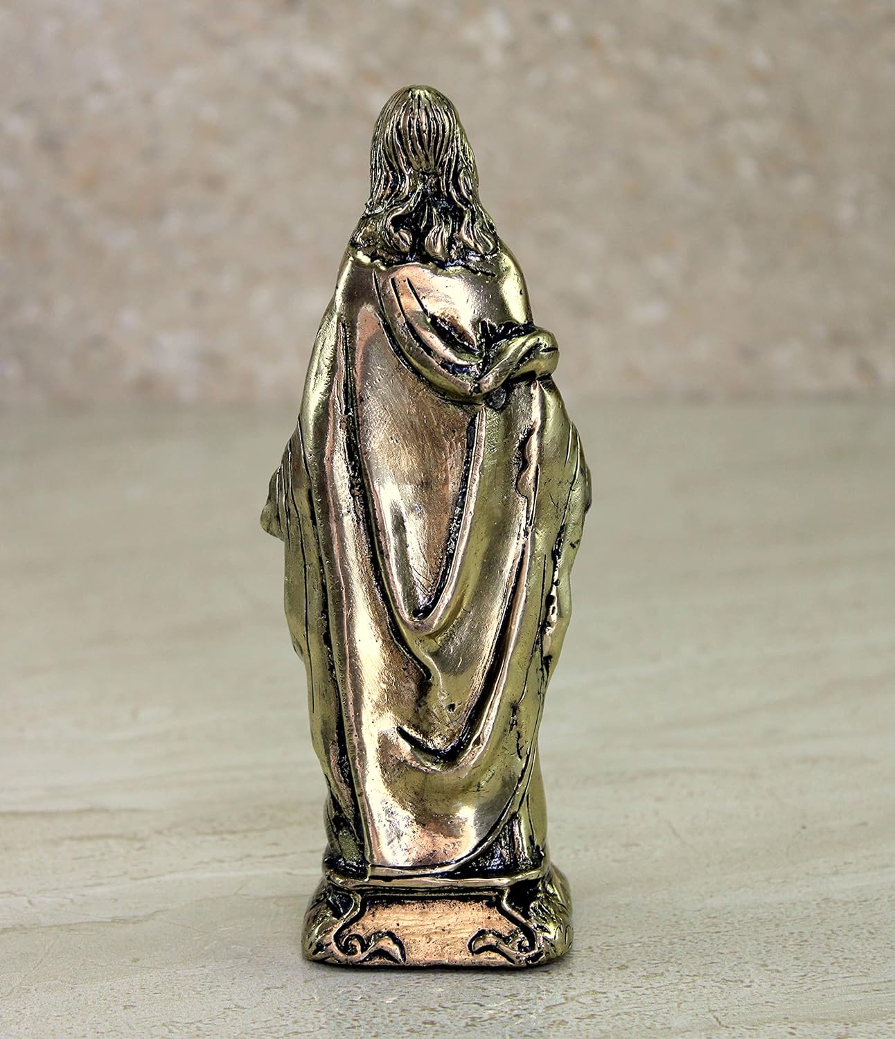 eSplanade Brass Mother Mary Statue Spiritual Idols - 5.75 inches | Religious Statues | Holy Statue of Christians