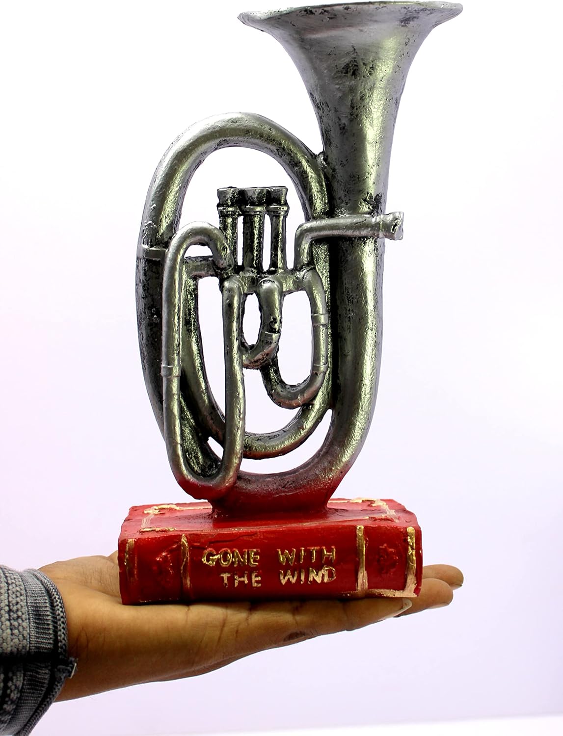 eSplanade Resin Trumpet Showpiece Statue Sculpture Figurine - Home Decor - 10.6" Inches - Multicolour