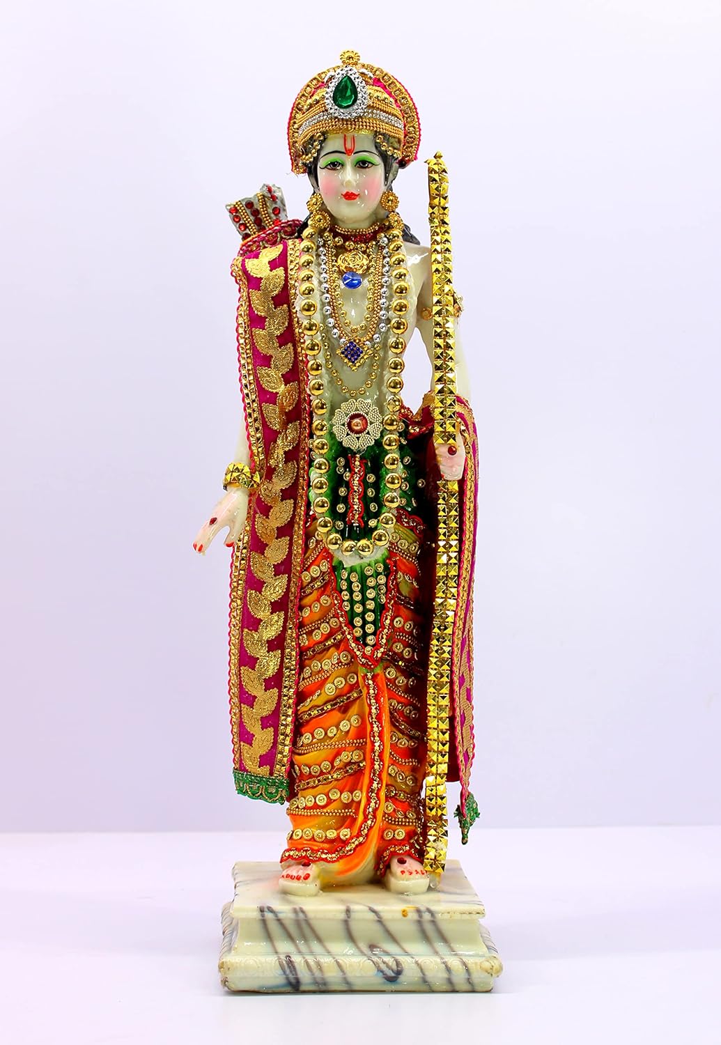 eSplanade Ram Darbar with Ram, Laxman, Sita and Hanuman Murti Idol Statue Sculpture | Decorative Idols - Home Decor | Resin - Multicolour - 18" Inches (Big Size)