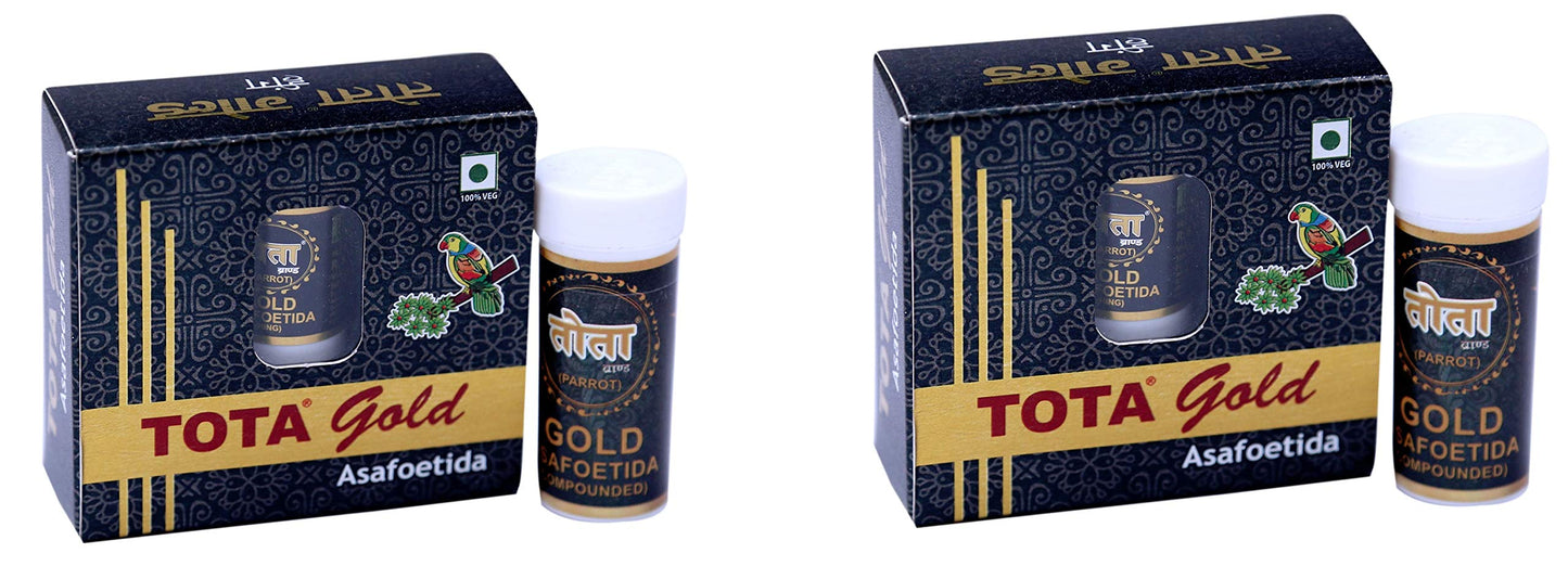 Tota Gold 100% Pure Hing Crystals - 14gm | Gluten Free Inguva Powder - Tazaki Asfotedia Whole - Combo Pack of 2 Heeng Pure
