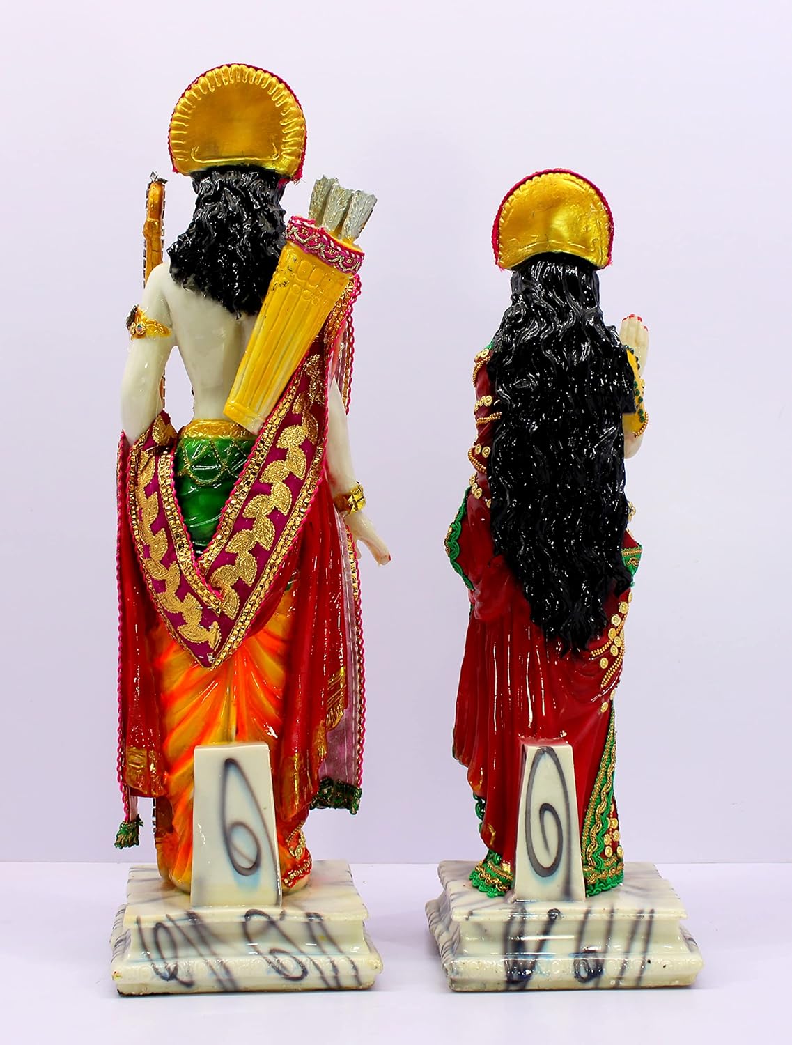 eSplanade Ram Darbar with Ram, Laxman, Sita and Hanuman Murti Idol Statue Sculpture | Decorative Idols - Home Decor | Resin - Multicolour - 18" Inches (Big Size)