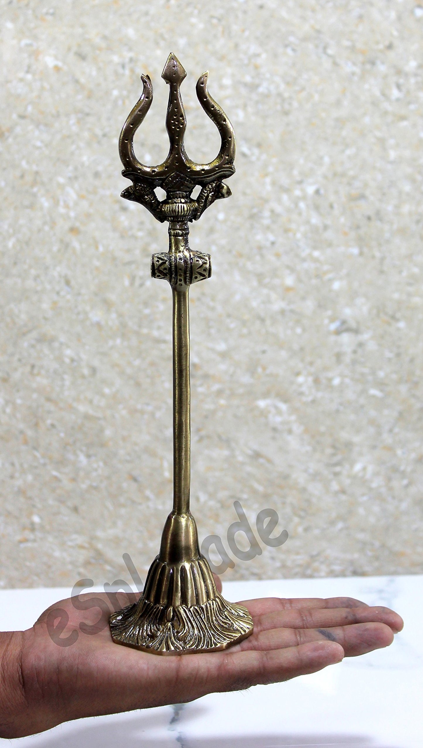 eSplanade Brass Shivling with Sheshnag | Shiva Lingam Shiv Ling Idol Murti Natraj for Home Decor or Daily Pooja/puja(Lingam)