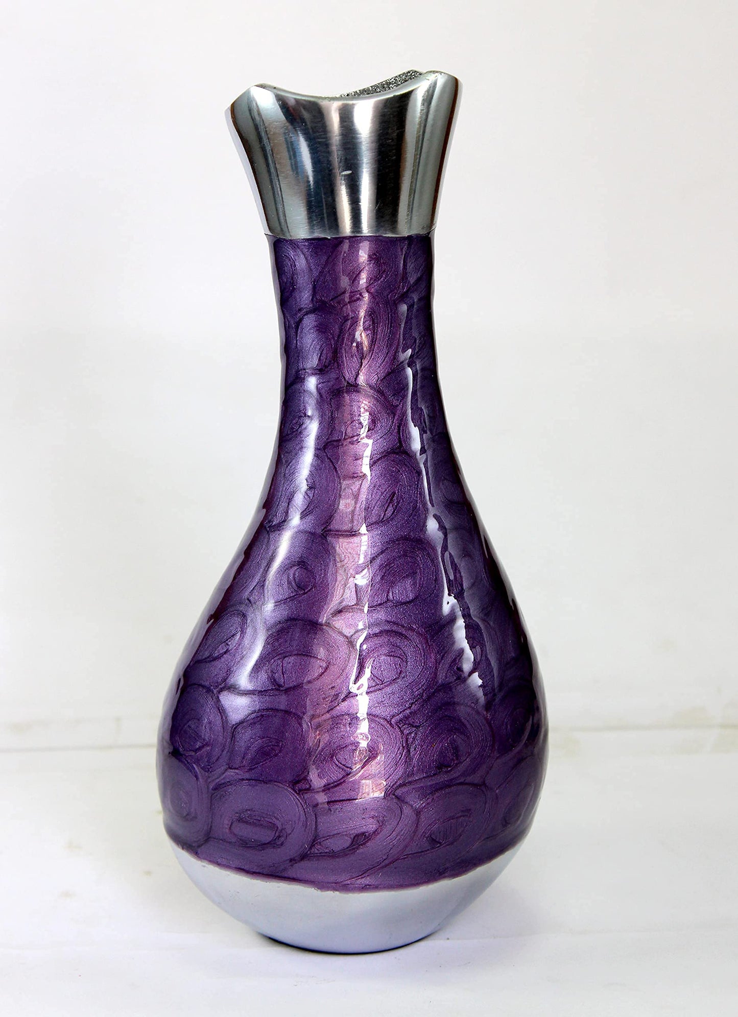 Metal Flower Vase Flower Pot Holder - Decorative Showpiece - Home Décor - Blue - 16" Inches