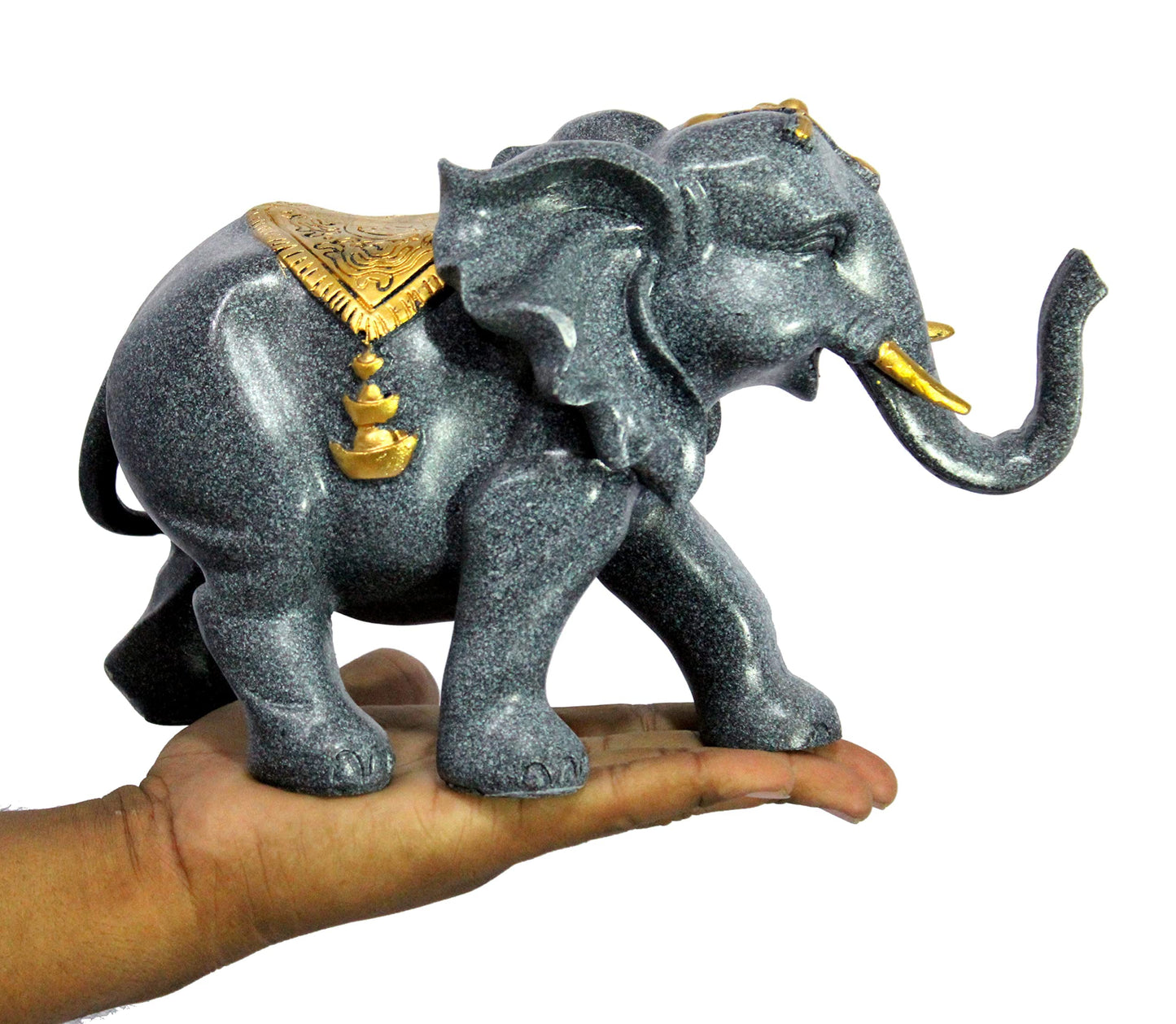 eSplanade Resin Elephant Pair Sculpture or Showpiece Feng Shui Vastu Brings Goodluck Home Decor (1620)