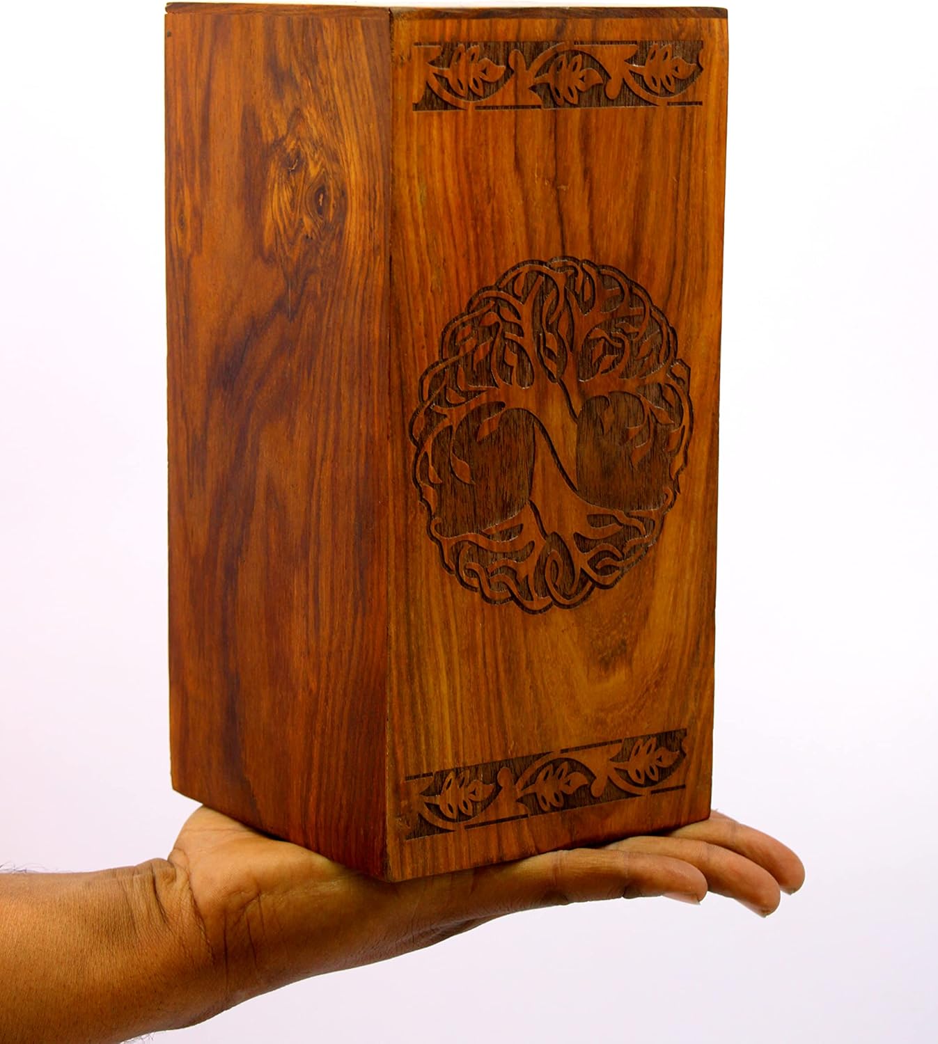 eSplanade Wooden Tree of Life Cremation Urn | (Brown 1, 10 Inches)