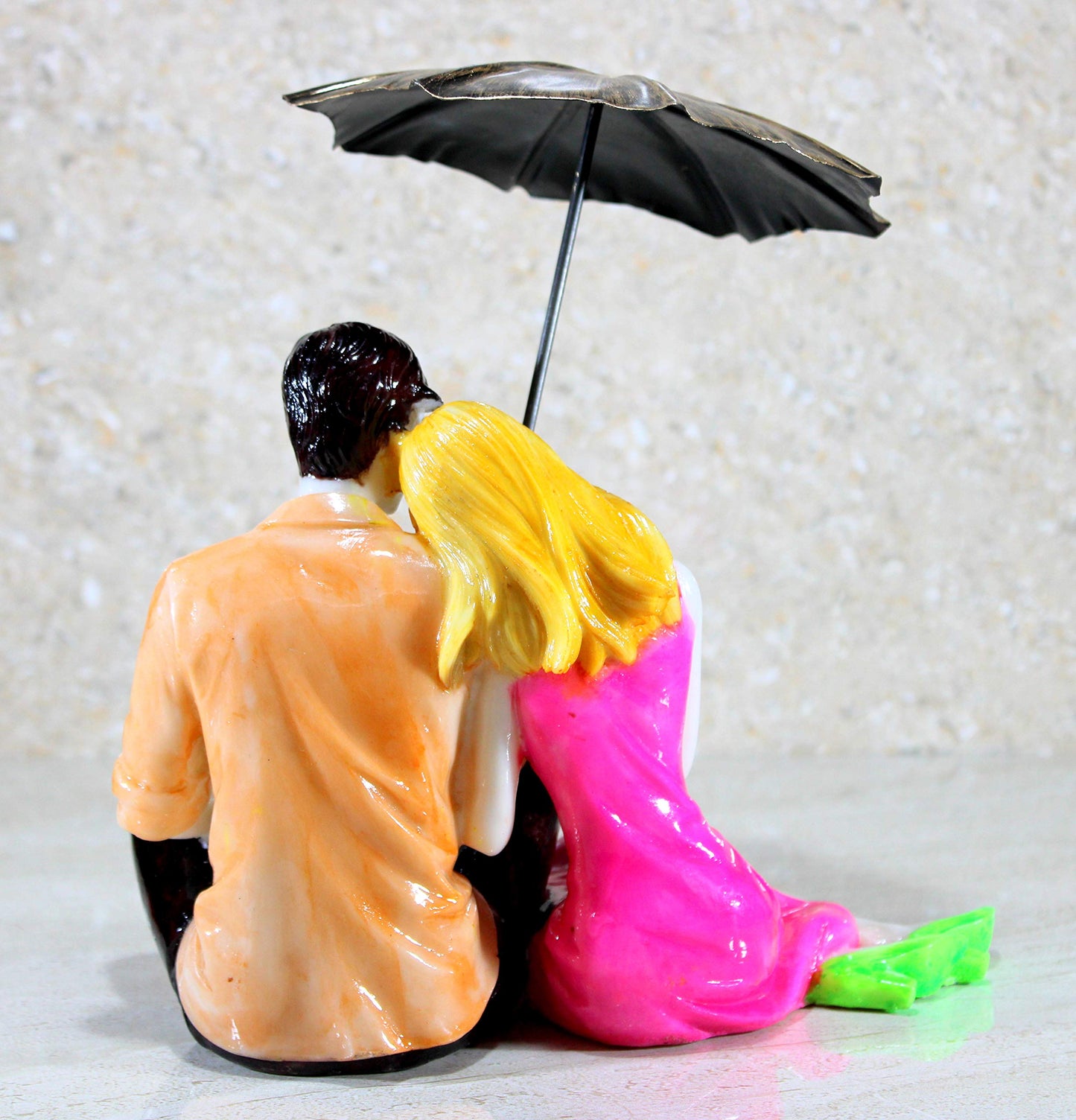 eSplanade Love Couple with Umbrella Showpiece Murti Idol Statue Sculpture (7")