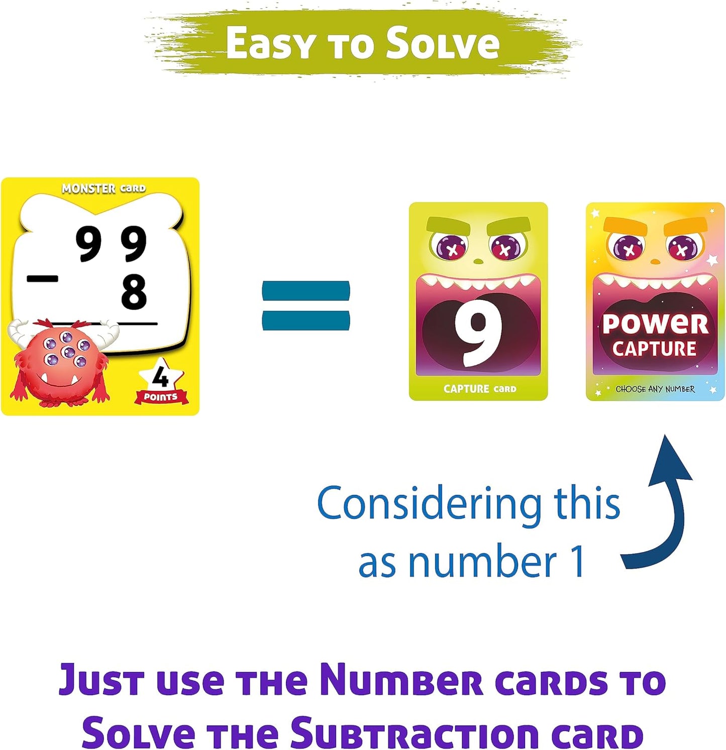 Yuka Champs Upmath Flash Cards for Subtraction, Math Card Games for Kids Ages 6-12, Multi Level Play Homeschool Educational Games, Learn Upto Double Digit Subtraction, 135 Cards, 1-4 Players