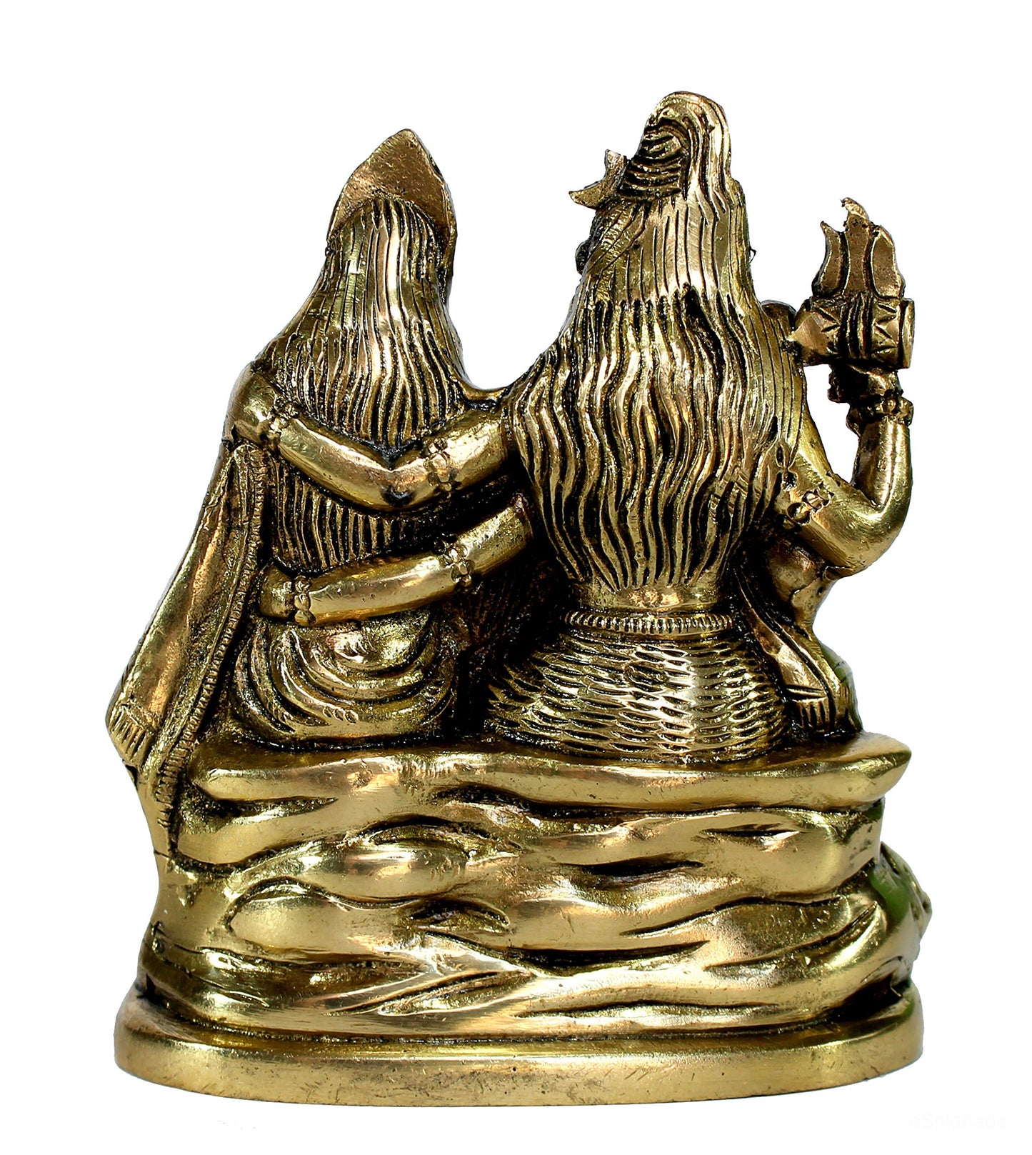 eSplanade 5" Brass Shiva Shiv Adiyogi Natraj Idol Murti Sculpture (Brass Shiva)