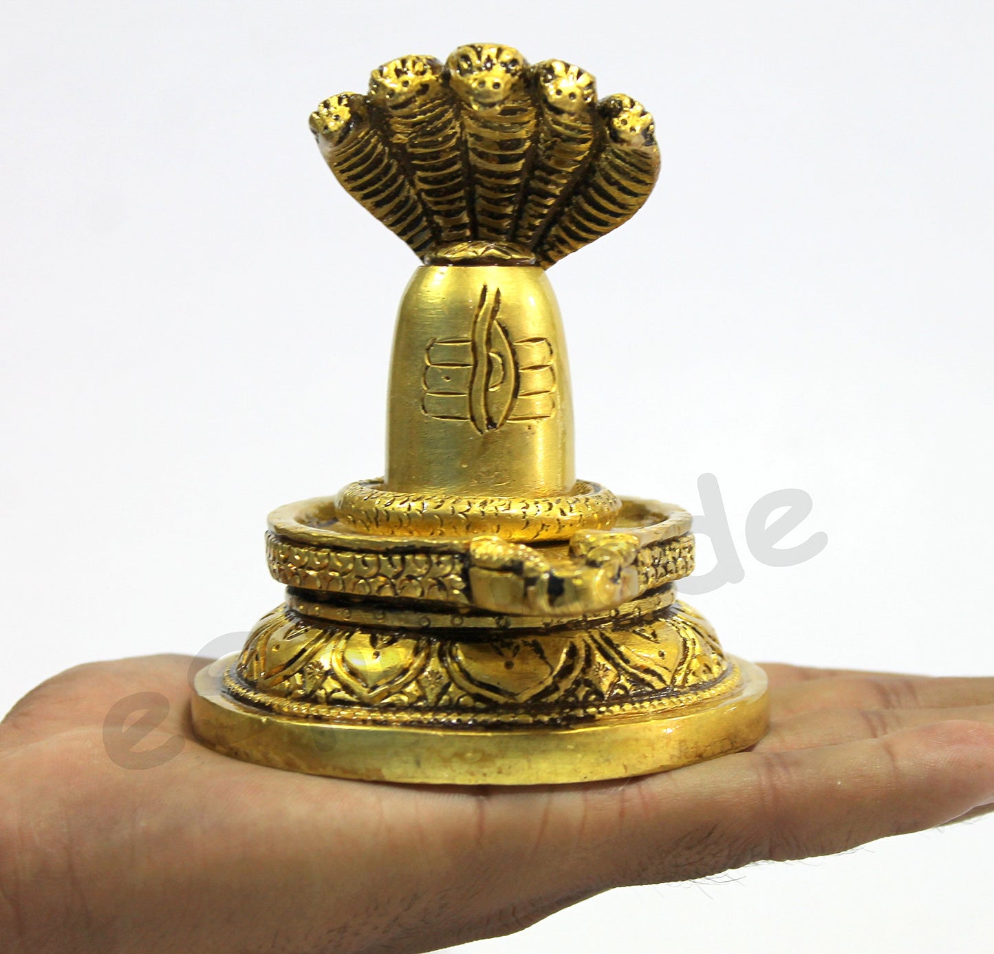 eSplanade Brass Shivling with Sheshnag | Shiva Lingam Shiv Ling Idol Murti Natraj for Home Decor or Daily Pooja/puja(Lingam)
