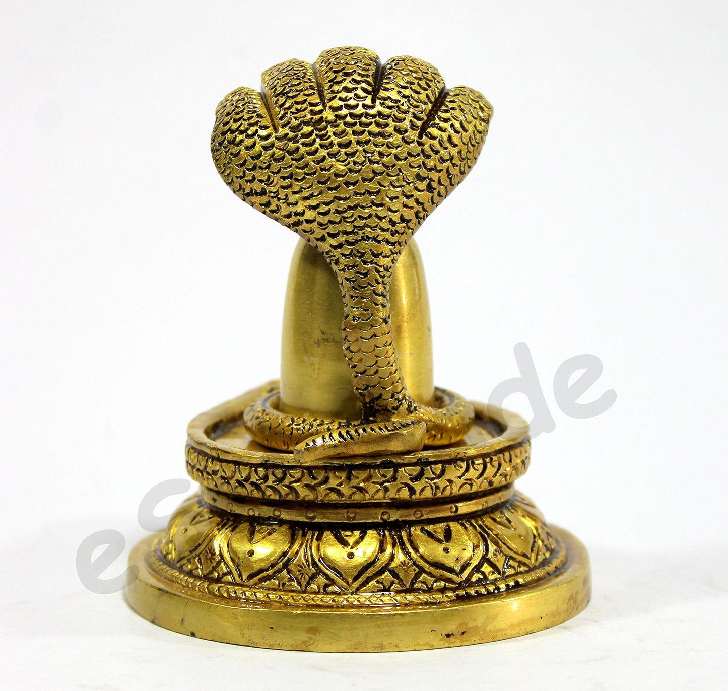 eSplanade Brass Shiv Ling Shiva Lingam with Sheshnaag Statue Idol Murti for home temple and Pooja - Available in 2 Designs
