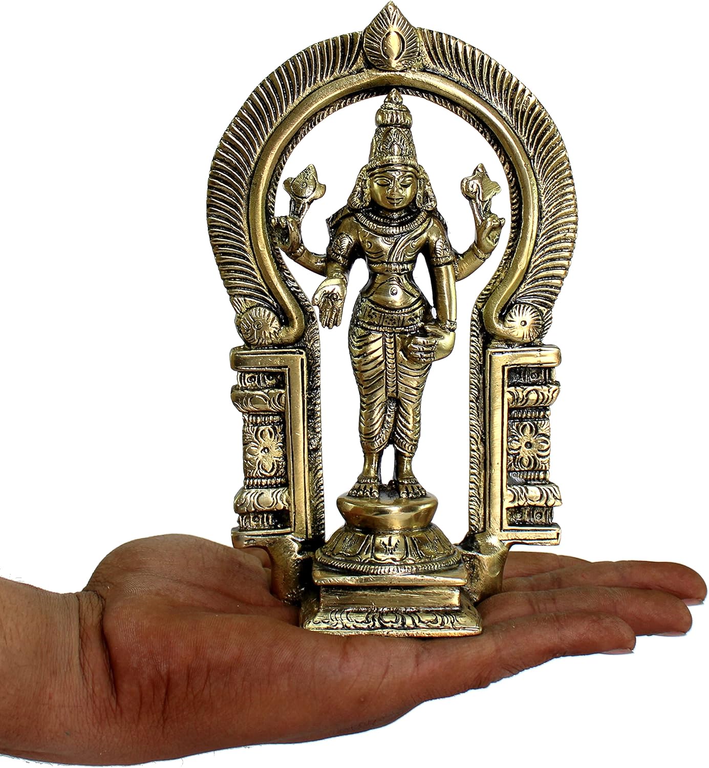 eSplanade Resin Lord Vishnu Narayana Moorti Murti Idol Statue | Pooja Idols - Home Decor | Multicolor