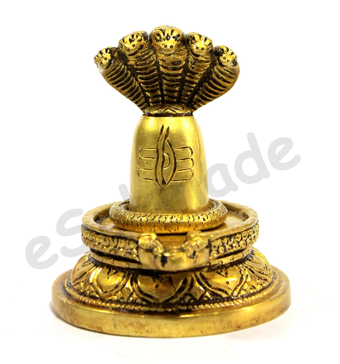 eSplanade Brass Shivling with Sheshnag | Shiva Lingam Shiv Ling Idol Murti Natraj for Home Decor or Daily Pooja/puja(Lingam)