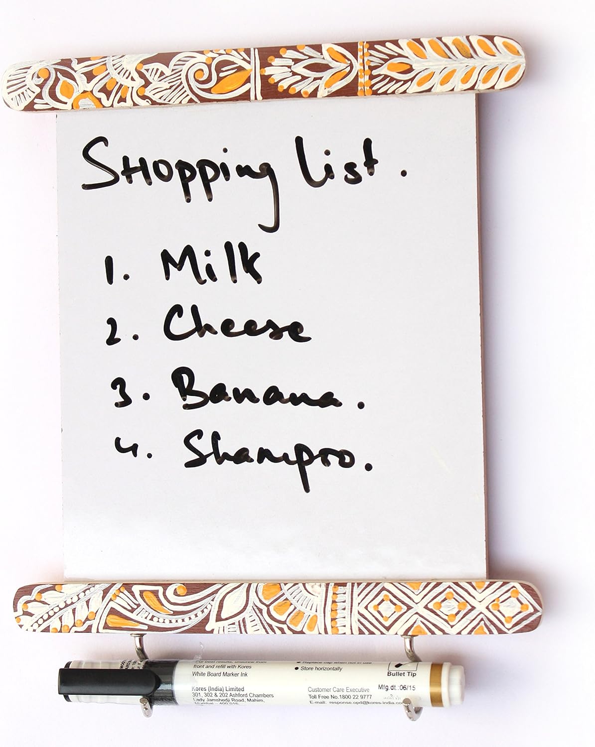 IVEI Utility Fridge Magnet with a Dry Erase Board - Budget Gifts - Unique Ideas - whiteboard (Mandala, Green, Yellow, Multicolor)