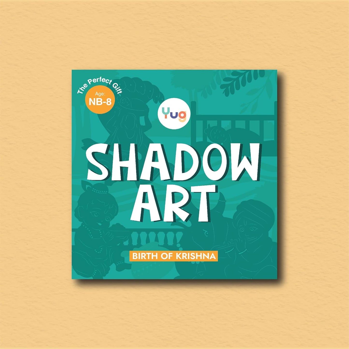 Yug- The Birth of Krishna Shadow Art Activity Book for Kids- Children’s Early Learning Book for NewBorn to 8 years old - Illustrated 6 Laser Cut Pages