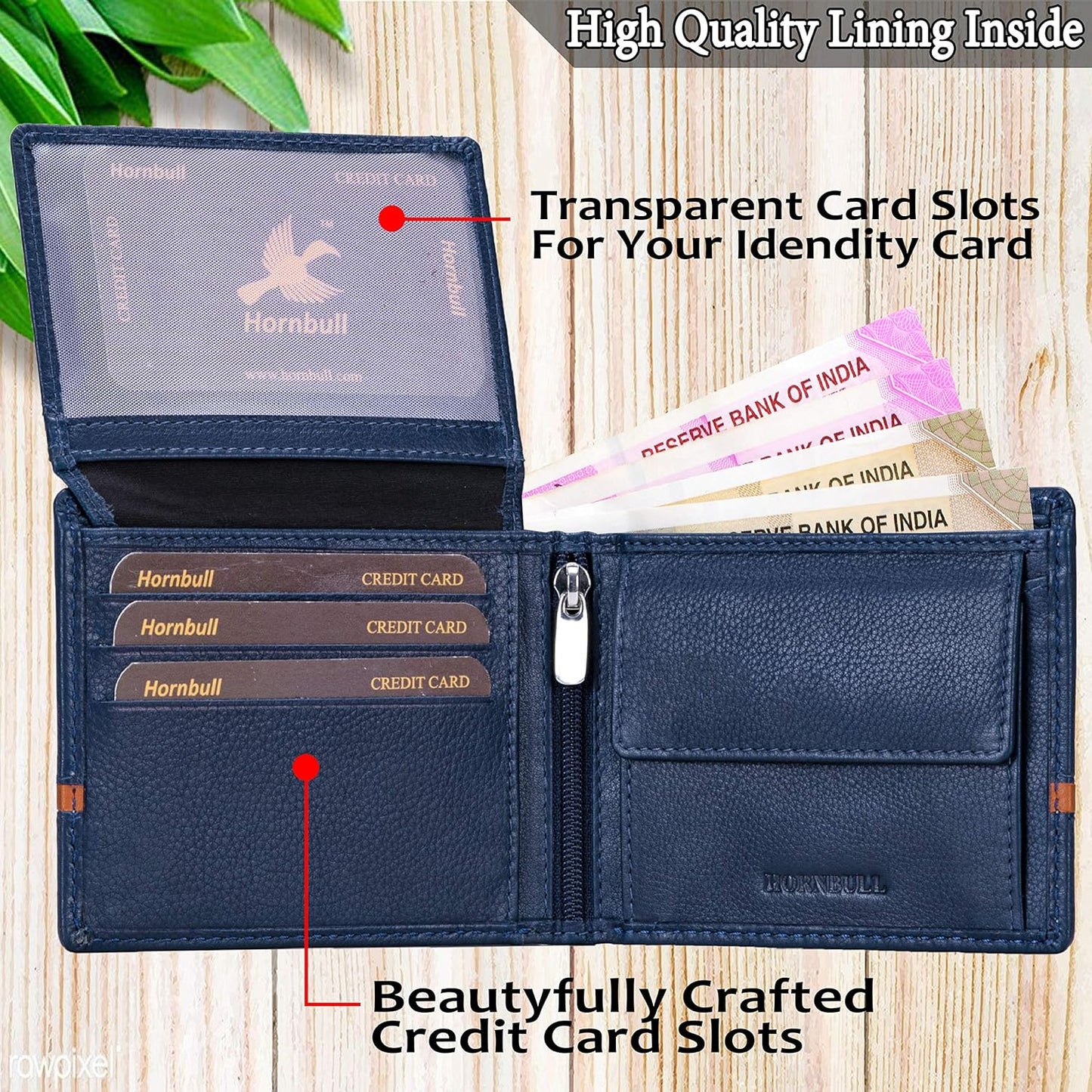 HORNBULL Denial Leather Combo Gift For Men | Wallets Men With Rfid Blocking | Mens Wallet (Bw104150),blue