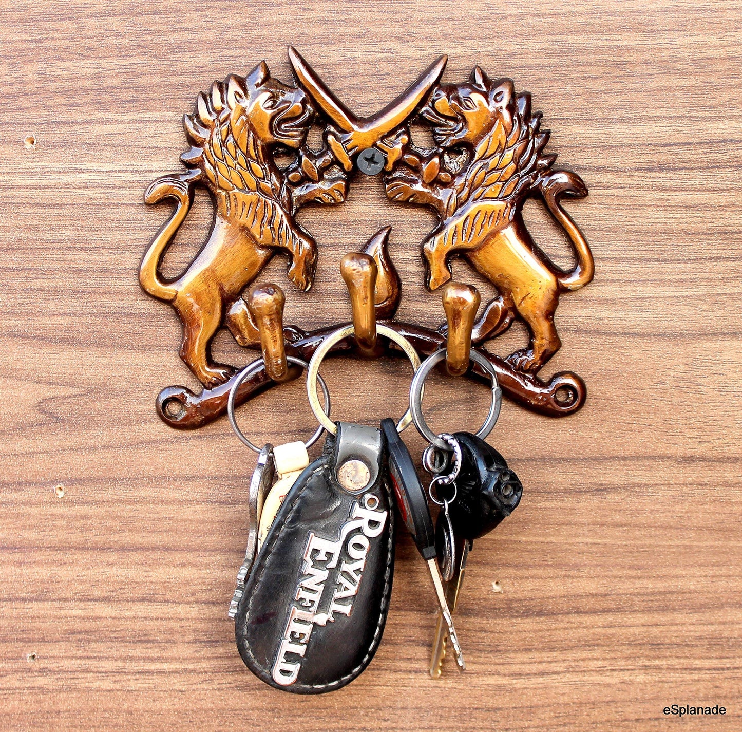 Multicolored Ethnic Horse Brass Key | Key Stand | Key Holder, for Keys Hanger Hook, Wall Key Holder, Key Stand, Keys Rack Hook, Key Hanging Hooks (Dolphin Design)