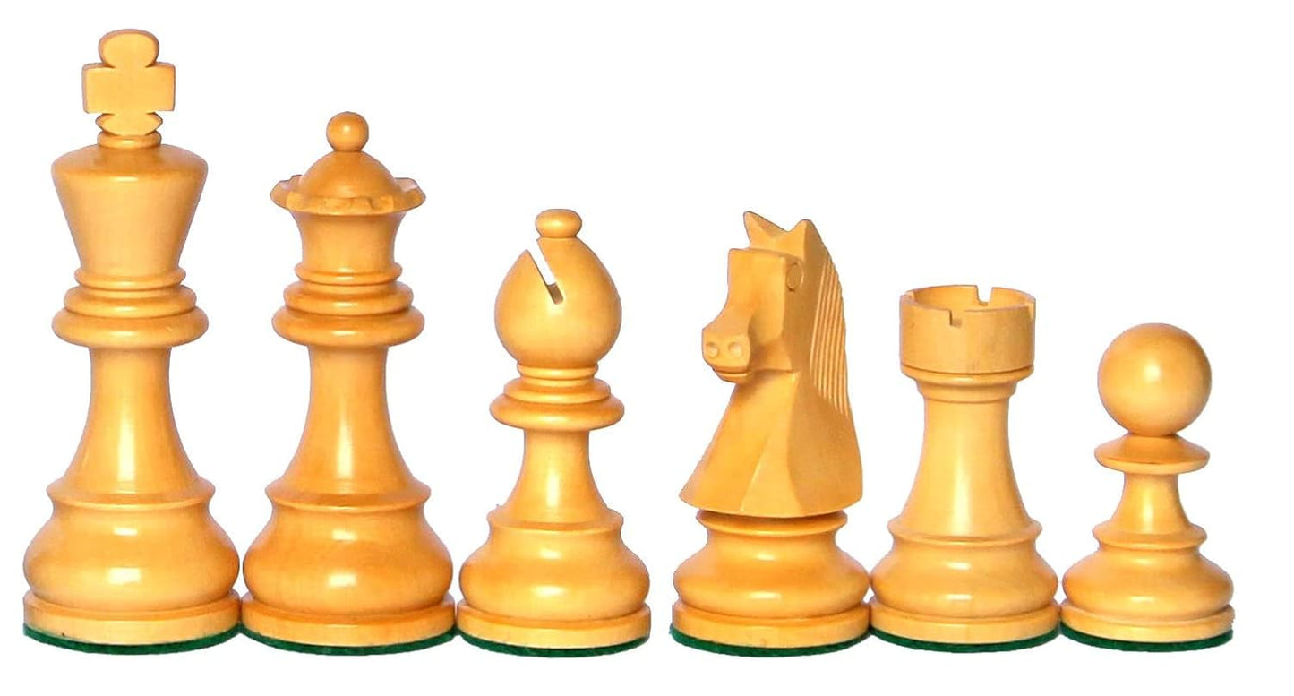 StonKraft Staunton Style Wooden Chess Pieces Chessmen Chess Coins (3.75" King), All Age, Brown