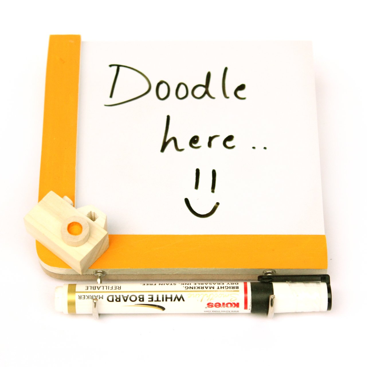 IVEI Utility Fridge Magnet with a Dry Erase Board - Budget Gifts - Unique Ideas - whiteboard (Camera, Yellow)