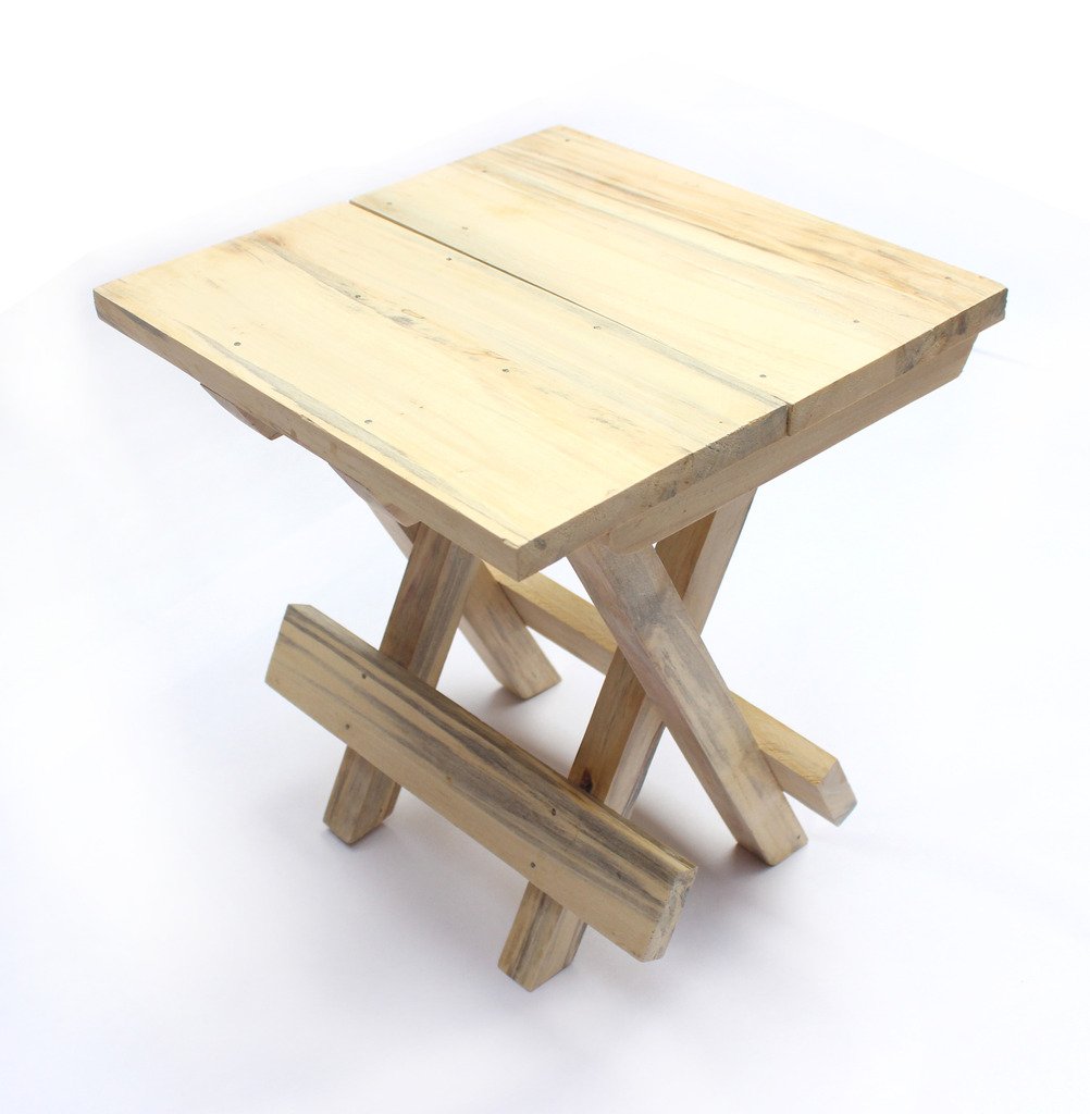 IVEI Smart Wooden Folding Multi-Purpose Table - Folding Stool for Kids and Toddlers - Mini Table - Kids Play Table – Handmade Wooden Table - Attractive Gifts for Homes. Size: Small (9.5in)