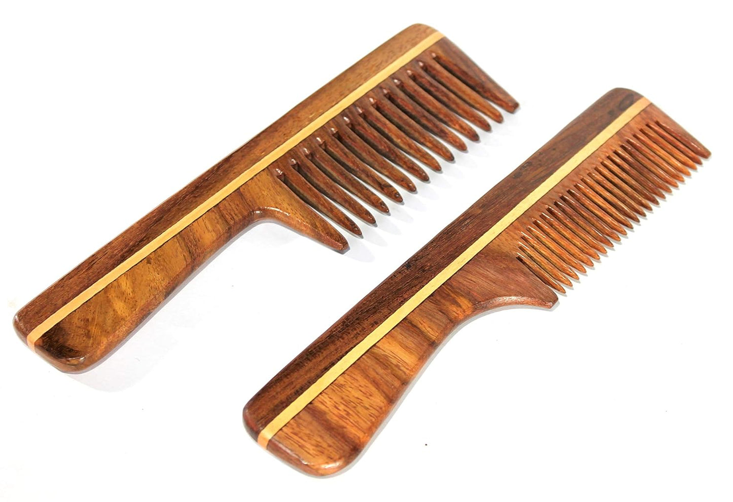 eSplanade Sheesham Rosewood Comb for Hair Beard Moustache (Set of 3) - Beauty Care Items For Men & Women - Brown (81A+76A+42) (81A+73A Comb Set of 2)